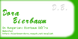 dora bierbaum business card